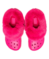 Удобные женские клоги Crocs сабо с мехом 1159779635 (Розовый, 37-38)