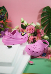 Удобные женские клоги Crocs сабо на платформе 1159784133 (Розовый, 38-39)