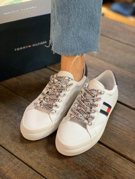 Женские кеды Tommy Hilfiger кроссовки 1159782632 (Белый, 41)