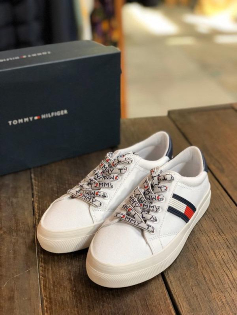 Женские кеды Tommy Hilfiger кроссовки 1159782632 (Белый, 41)