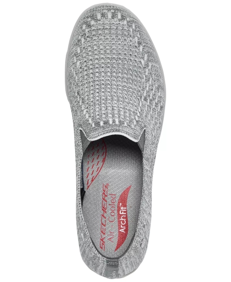 Женские мокасины Skechers слипоны 1159813355 (Серый, 36,5)