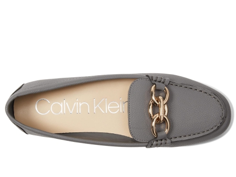 Женские лоферы Calvin Klein с логотипом 37 (6,5 US) 24 см Серый 1159816406