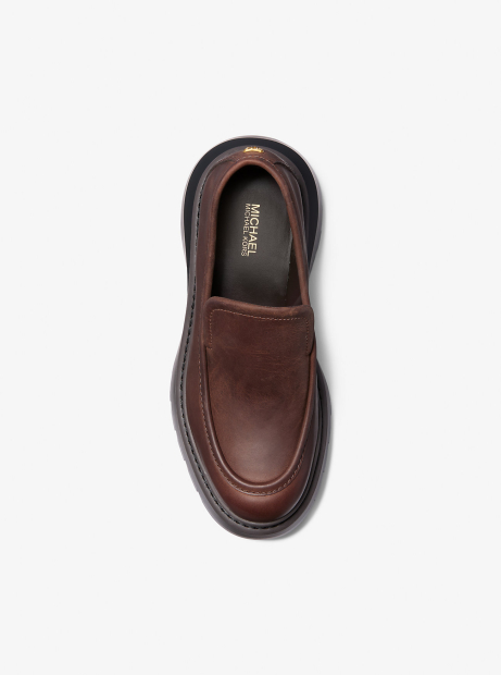Женские кожаные лоферы Shiloh Michael Kors 36,5 (6,5 US) 23,5 см Коричневый 1159831978