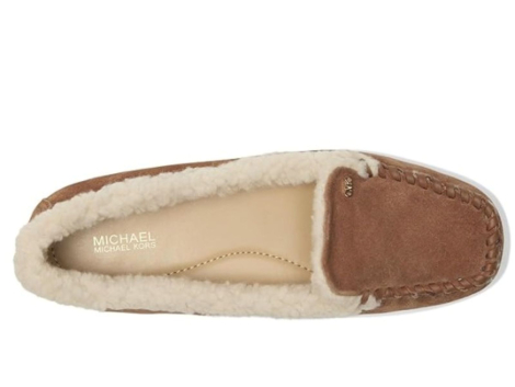 Замшеві мокасини Eve лофери Michael Kors зі штучної овчини 38 (7,5 US) 25 см Коричневий 1159834029