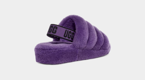 Сандалии UGG мягкие тапки с мехом 1159786084 (Фиолетовый, 37)