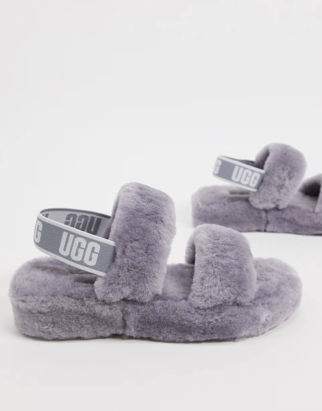 Сандалії UGG м&#39;які тапки з хутром 39 (8 US) 25,5 см Сірий 1159819229