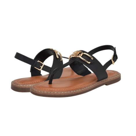 Женские сандалии Tommy Hilfiger с логотипом 39 (8,5 US) 25,5 см Черный 1159822647