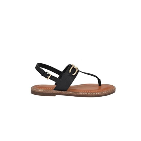 Женские сандалии Tommy Hilfiger с логотипом 39 (8,5 US) 25,5 см Черный 1159822647