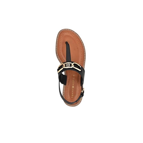 Женские сандалии Tommy Hilfiger с логотипом 39 (8,5 US) 25,5 см Черный 1159822647