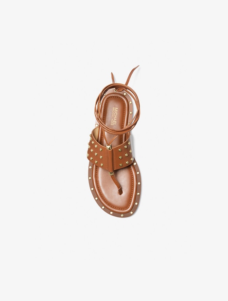 Женские кожаные сандалии Michael Kors с заклепками 36,5 (6,5 US) 23,5 см Коричневый 1159829468