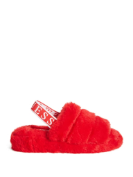Мягкие женские сандалии Guess слайдеры с эластичным ремешком 1159783577 (Красный, 41)