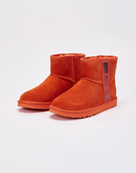 Женские угги UGG с мехом 1159778865 (Оранжевый, 37)