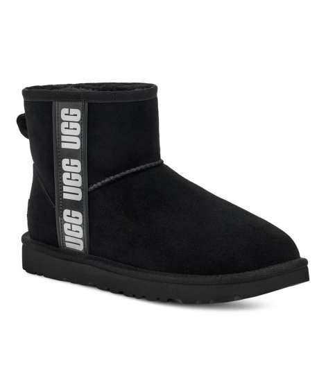 Женские угги UGG с мехом 1159784366 (Черный, 38)