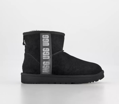 Женские угги UGG с мехом 1159784366 (Черный, 38)