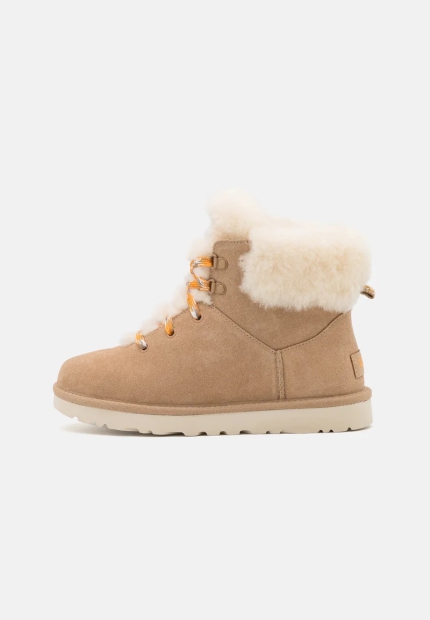 Женские ботинки UGG на шнурках 1159792735 (Бежевый, 38)