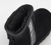 Женские угги UGG с мехом 1159784366 (Черный, 38)