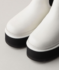 Жіночі шкіряні черевики UGG на платформі з хутром оригінал