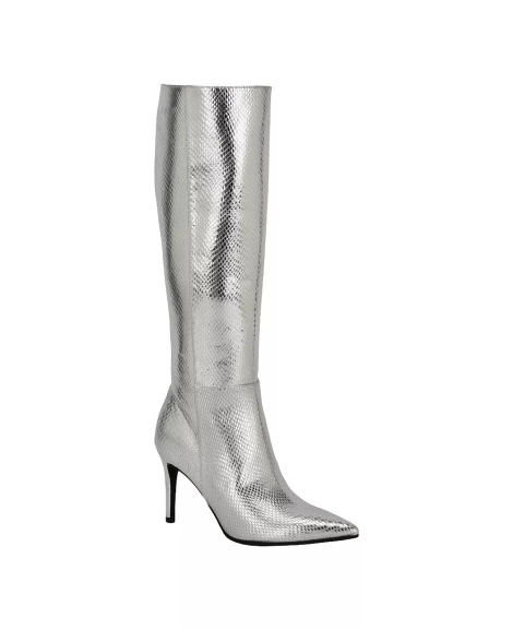 Жіночі чоботи Richee GUESS на шпильці 38,5 (8 US) 25 см Сріблястий 1159833750