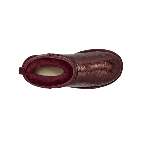 Жіночі укорочені уггі UGG з хутром 37 (6 US) 23,5 см Бордовий 1159833840