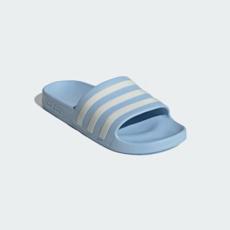 Легкие шлепанцы Adilette Aqua от Adidas с фирменными полосками 40 (8 US) 25,5 см Голубой 1159819891