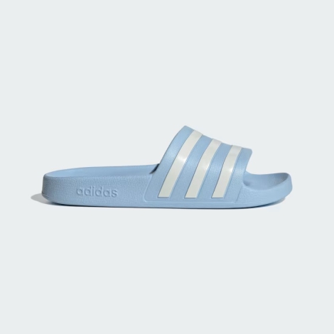 Легкие шлепанцы Adilette Aqua от Adidas с фирменными полосками 40 (8 US) 25,5 см Голубой 1159819891