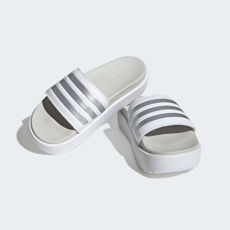 Шлепанцы Adilette Platform Adidas на платформе 40 1/2 (8 US) 26,5 см Белый 1159821661