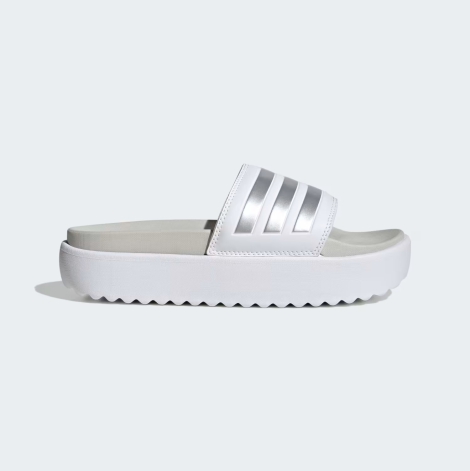 Шлепанцы Adilette Platform Adidas на платформе 40 1/2 (8 US) 26,5 см Белый 1159821661