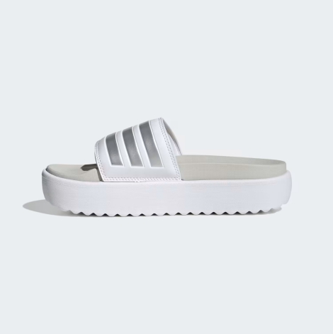 Шлепанцы Adilette Platform Adidas на платформе 40 1/2 (8 US) 26,5 см Белый 1159821661