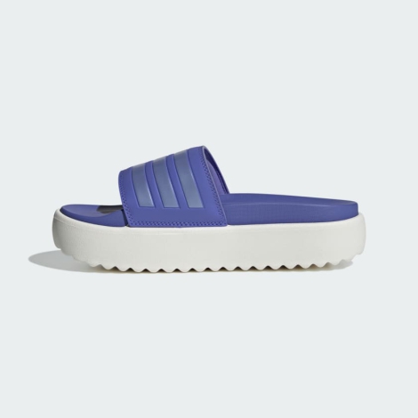 Шлепанцы Adilette Platform Adidas на платформе 40 1/2 (8 US) 26,5 см Синий 1159821714