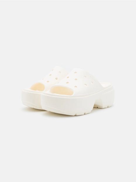 Женские шлепанцы Crocs Stomp Slide на платформе 37-38 (M5/w7 US) 25,5 см Белый 1159823136