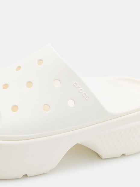 Женские шлепанцы Crocs Stomp Slide на платформе 37-38 (M5/w7 US) 25,5 см Белый 1159823136