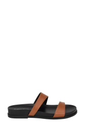 Женские шлепанцы Calvin Klein с логотипом 37 (6,5 US) 24 см Коричневый 1159836059
