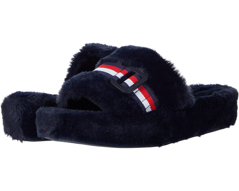 Женские шлепанцы Tommy Hilfiger Dezia Slides с мехом 1159781549 (Синий, 37,5)