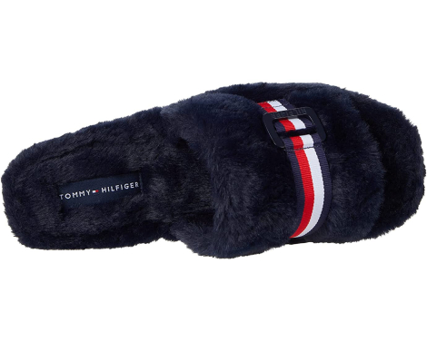 Женские шлепанцы Tommy Hilfiger Dezia Slides с мехом 1159781549 (Синий, 37,5)