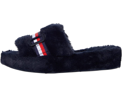 Женские шлепанцы Tommy Hilfiger Dezia Slides с мехом 1159781549 (Синий, 37,5)