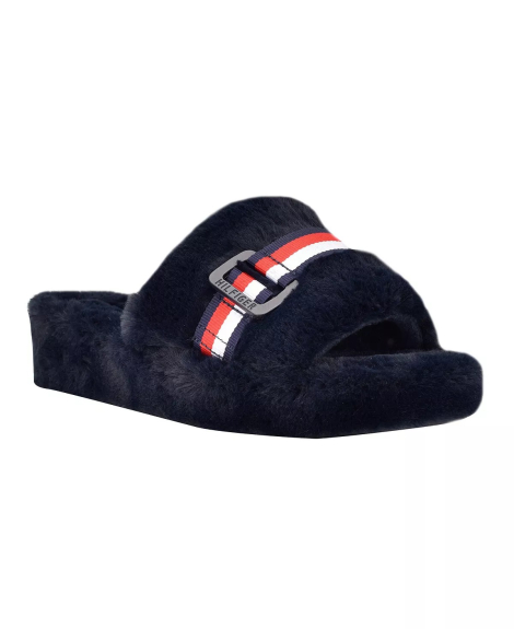 Женские шлепанцы Tommy Hilfiger Dezia Slides с мехом 1159781549 (Синий, 37,5)