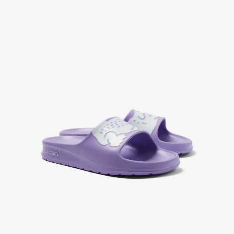 Шлепанцы женские Lacoste Croco с логотипом 1159783565 (Фиолетовый, 38)