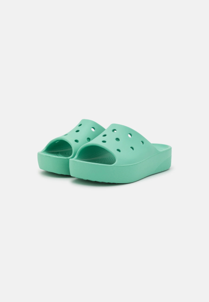 Женские шлепанцы Crocs на платформе 1159785667 (Зеленый, 38-39)