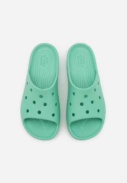 Женские шлепанцы Crocs на платформе 1159785667 (Зеленый, 38-39)