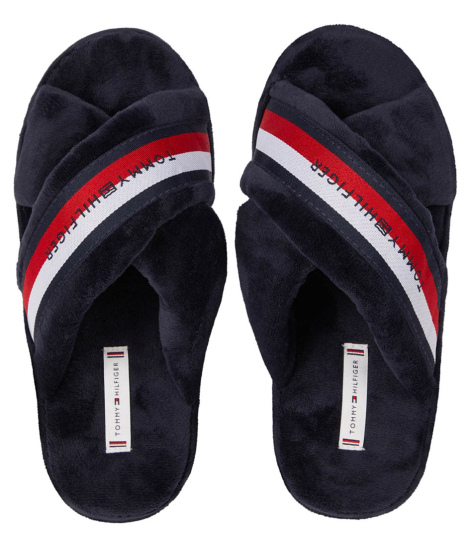 Плюшевые женские тапочки Tommy Hilfiger 1159779598 (Синий, 39-40)