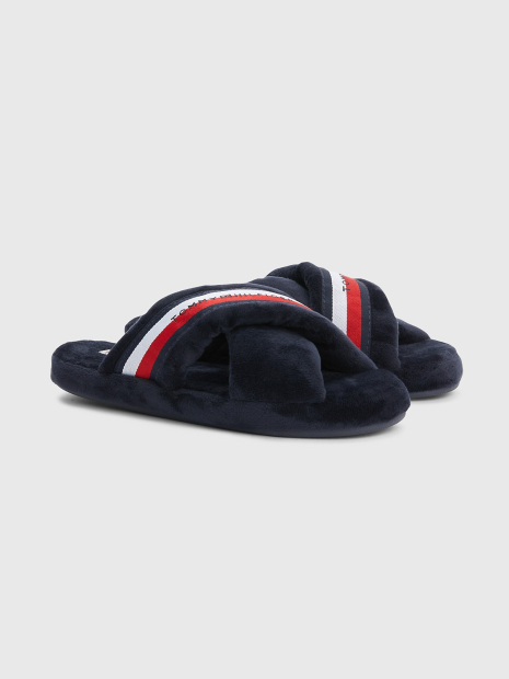 Плюшевые женские тапочки Tommy Hilfiger 1159779598 (Синий, 39-40)