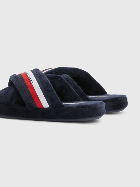 Плюшевые женские тапочки Tommy Hilfiger 1159779598 (Синий, 39-40)