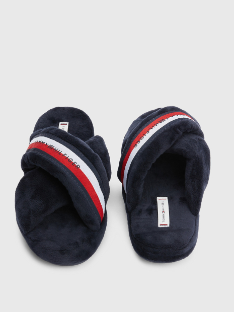 Плюшевые женские тапочки Tommy Hilfiger 1159779598 (Синий, 39-40)