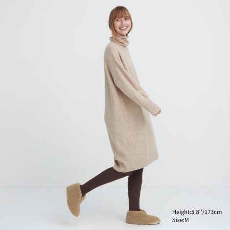 Меховые домашние сапожки UNIQLO тапочки 1159795618 (Бежевый, 39-40)