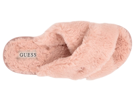 Женские тапочки Guess на меху 36,5 (6 US) 25 см Розовый 1159818022