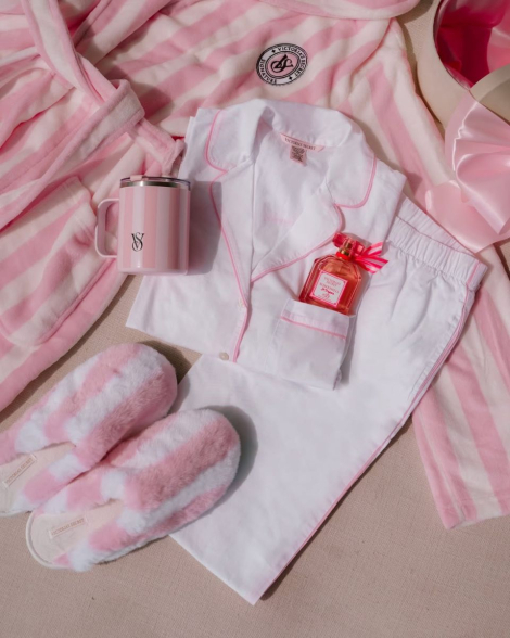Тапочки из искусственного меха Victoria's Secret с закрытым носком 36-37 (5-6 US) 24,5 см Розовый 1159837409