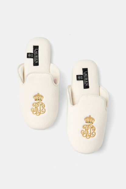 Женские тапочки Polo Ralph Lauren домашние 37-38 (7-8 US) 25,5 см Молочный 1159837724