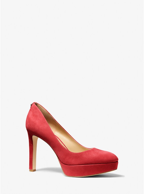 Женские замшевые туфли Chantal Michael Kors на каблуке 1159807352 (Красный, 36)