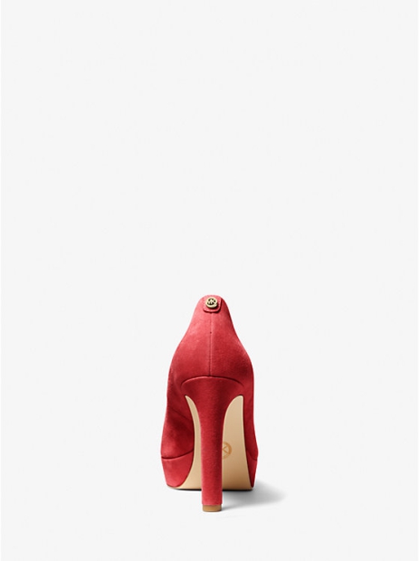Замшеві туфлі жіночі Chantal Michael Kors на підборах 1159803422 (червоний, 37)