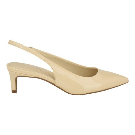 Женские туфли-лодочки на каблуке Calvin Klein Dainty с открытой пяткой 37 (6,5 US) 23,5 см Бежевый 1159834171